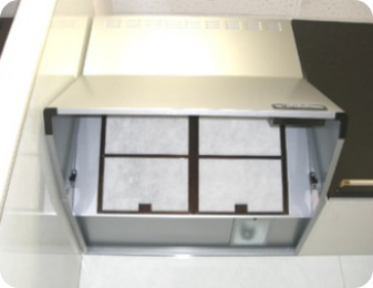 レンジフードフィルターの取り付け後