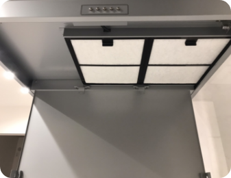 レンジフードフィルターの取り付け後